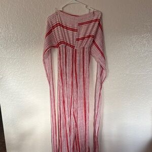 Manaola Red and White Striped Jumpsuit